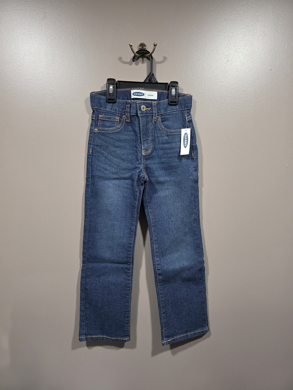 NWT Old Navy Size6 Straight Leg Kids Jeans - Dark Blue Denim